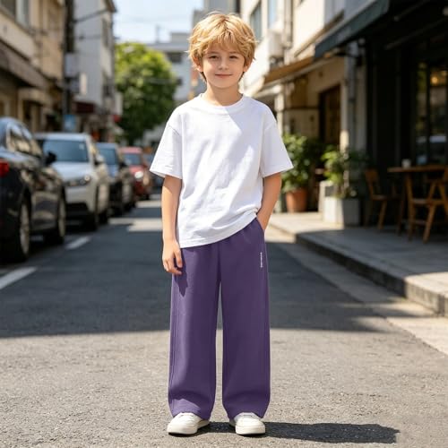Pantalon de jogging ample à jambes larges pour enfants au style minimaliste - 2