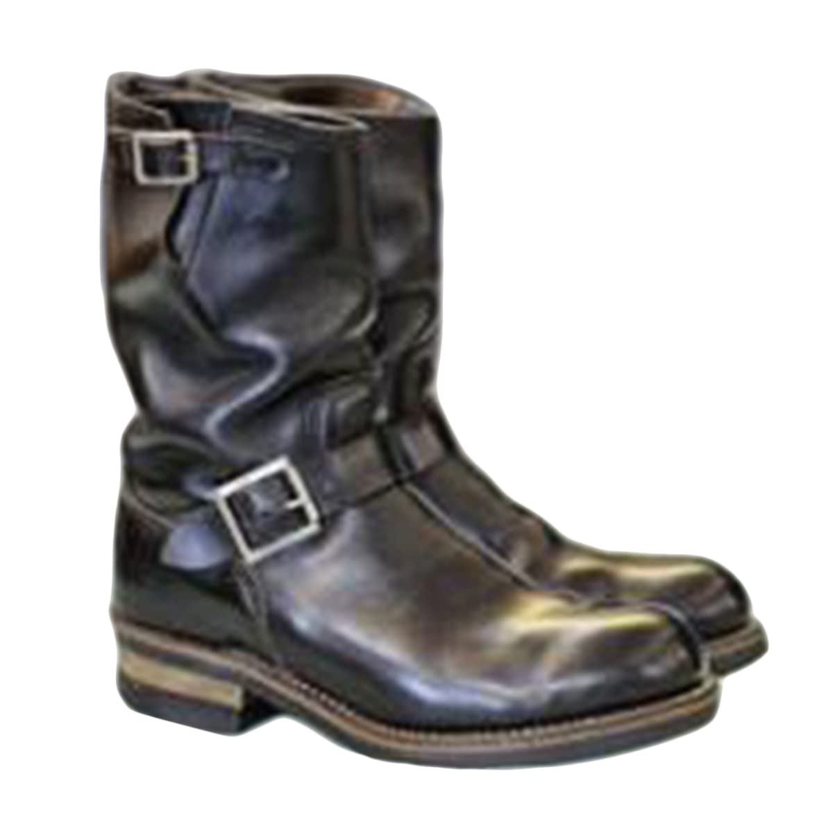 ORANDESIGNE Herren Western Cowboystiefel Vintage Motorradstiefel Winter Männer Leder Kurzschaft Stiefel Unisex Erwachsene Reiterstiefel Arbeitsstiefel
