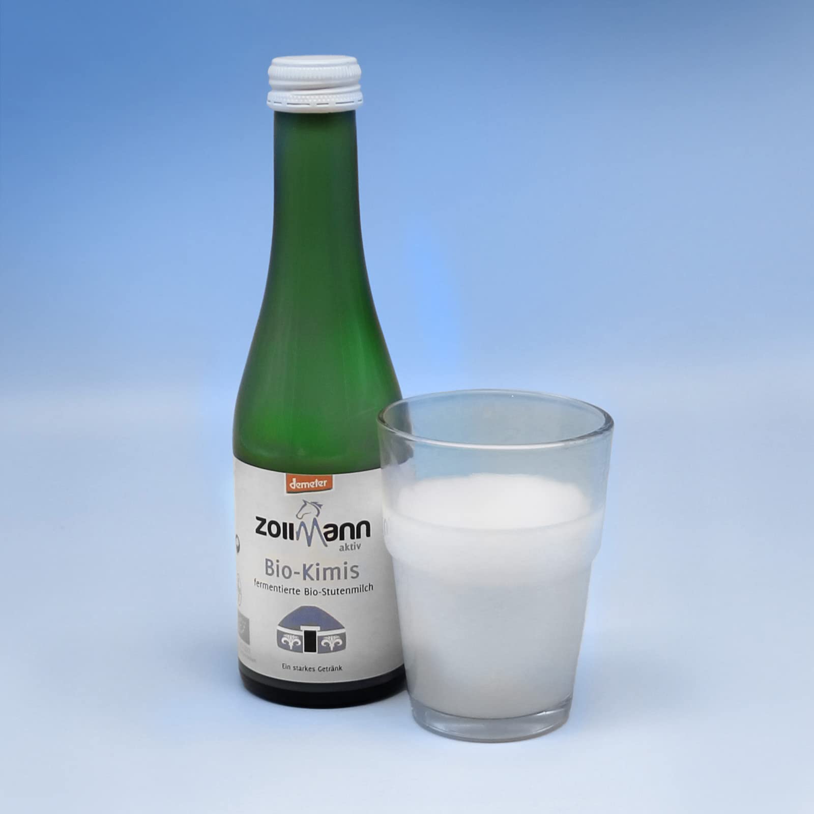Zollmann Stutenmilch Bio-Kimis (Kumys, fermentierte Bio-Stutenmilch) - Kefir, Flasche, herb, 200 ml