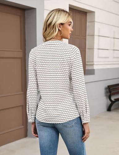 Image of Blooming Jelly Women's Long Sleeve Blouses Dressy Casual Business Work Tops