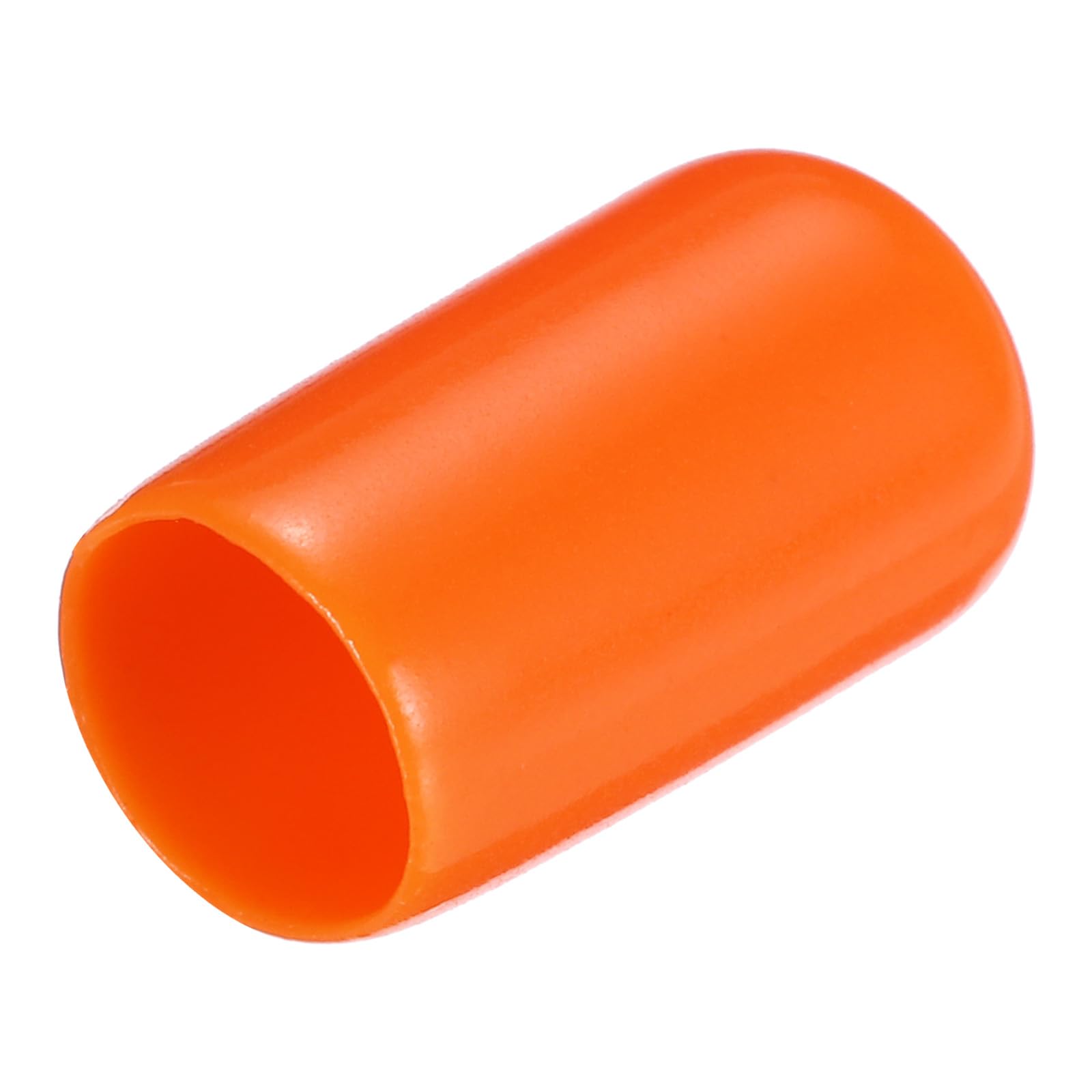 uxcell 20pcs Rubber End Caps 8mm(5/16") ID Vinyl PVC Round Tube Bolt Cap Cover Screw Thread Protectors,Orange