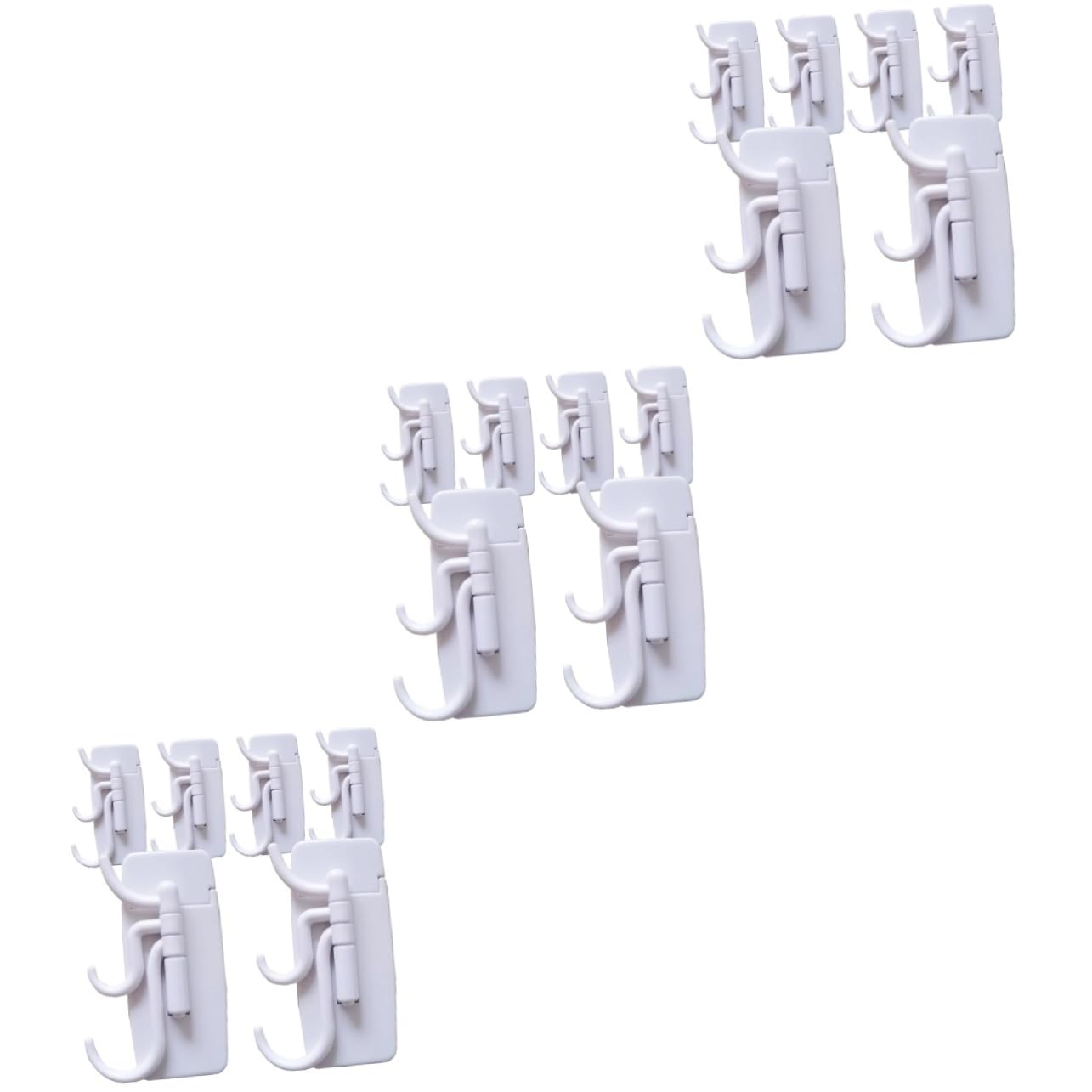 MAGICLULU 18piezas Gancho De Pared Autoadhesivo Para Ropa y Accesorios Gancho Triple Infantil Soporte Para Colgar Sombreros y Joyería Organizador Para y
