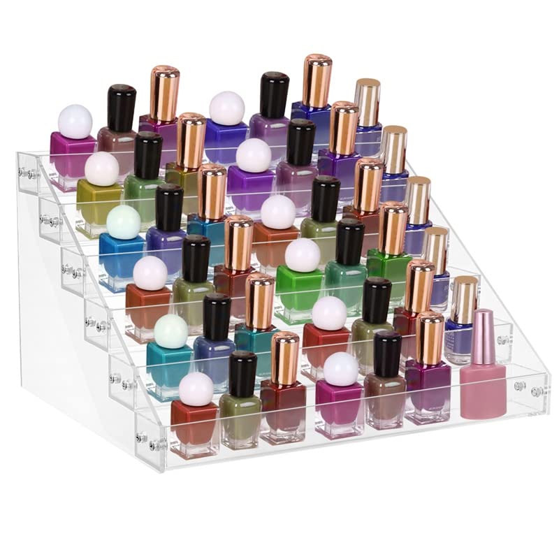 Nagellack-Organizer Mit 5 Ebenen, Acryl & Kunststoff – Stabiler Stand, Ca. 31x20,8x15,5 Cm, Weiß