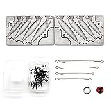 Dimatteo Fishing Jigging Lure Mold Kits 1.5oz, 2oz, 3oz, 3.5oz, 4 Cavities, 121pcs/pack,Without Handle