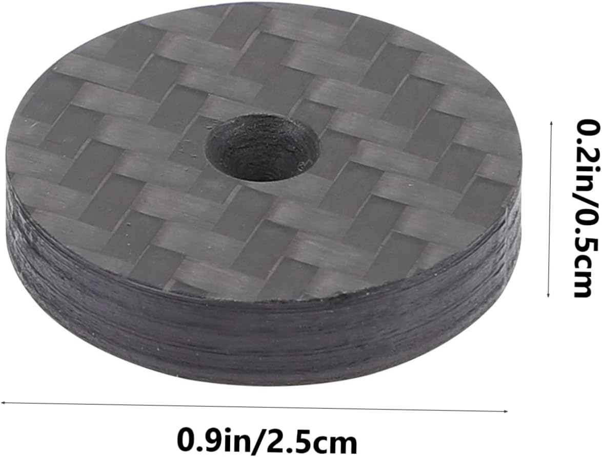 DOITOOL 4pcs Carbon Fiber Speaker Spikes Pads Isolation Feet Mats Base for Amplifier Speaker Vibration Reduction for Stereo Equipment