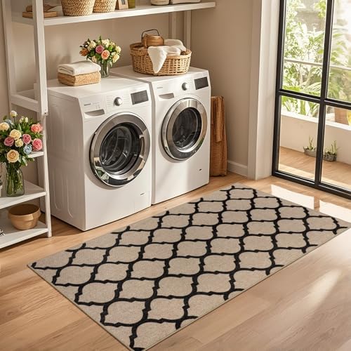TUKDAK Weben Teppich Läufer Flur rutschfest 80x150cm, Waschbar Küchenteppich, Flurläufer Modern, Teppichläufer, Küchenläufer, Flur Teppich… – Ansicht 6