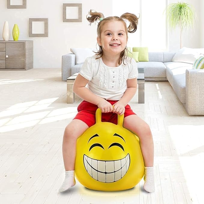 DIPDEY 45cm Inflatable Sit and Bounce Rubber Hop Ball with Manual Air Pump Jumping Bouncer Ball Space Hopper Jump and Bounce Handle Ride-on Toy Bouncy for boy & Girls(Multicolor) (B0CVH52TJQ) Amazon Price History, Amazon Price Tracker