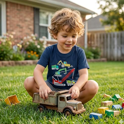 Image of DEEKEY Toddler Boys Shirts Short-Sleeve Little Kids t Shirts Boys' Tops, Tees & Shirts Graphic TEE Age for 2-7 Years 4-Pack