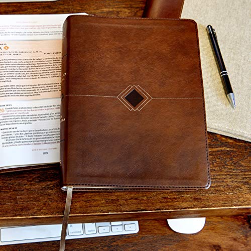 Rvr 1960 Biblia Cronológica, Día Por Día, Marrón Símil Piel: Rvr 1960 Biblia Cronológica, Día a Día,