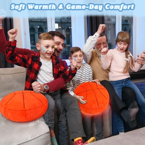 Sprinqdawin Basketball Plush Heating Pad, 14 Inch USB Electric Warm Pillow — view 3