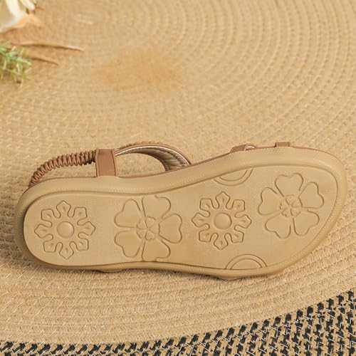 Womens Sandals Flat Dressy Summer Sandals for Women Open Toe Bohemian Casual Beach Shoes3