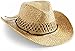 Produktbild noTrash2003 Handgefertigter Cowboyhut Strohhut Sommerhut Westernhut in Einheitsgrösse mit Schweissband und Lederhutband