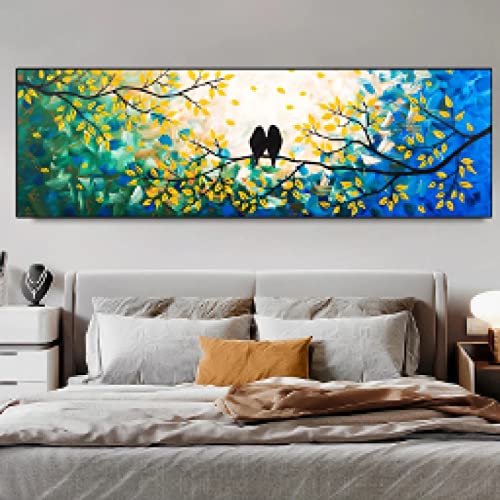 Peinture murale sur toile ginkgo art affiche graffiti moderne décoration maison salon 20x60