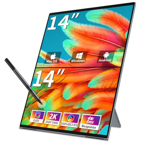 Amazon.co.jp: Magedok デュアルモニター 14インチ 2K 有機EL、ノート