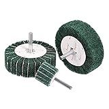 Paquete: Juego de 3 ruedas de pulido de fibra de nailon de cabeza cilíndrica de 30mm/80mm/80mm de diámetro.