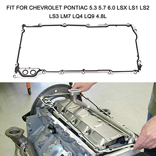 Yorten Junta de óleo do motor do cárter do motor compatível com Chevrolet Pontiac 5.3 5.7 6.0 LSX LS