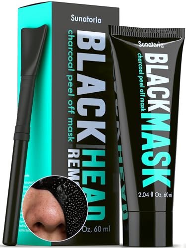 SUNATORIA Black Peel Off Face Mask – Charcoal Peel...