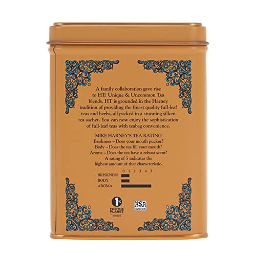 Image of Harney & Sons Decaf Hot Cinnamon Tea, Tea Sachets | 20 Sachets | 1.4 oz | Pack of 2