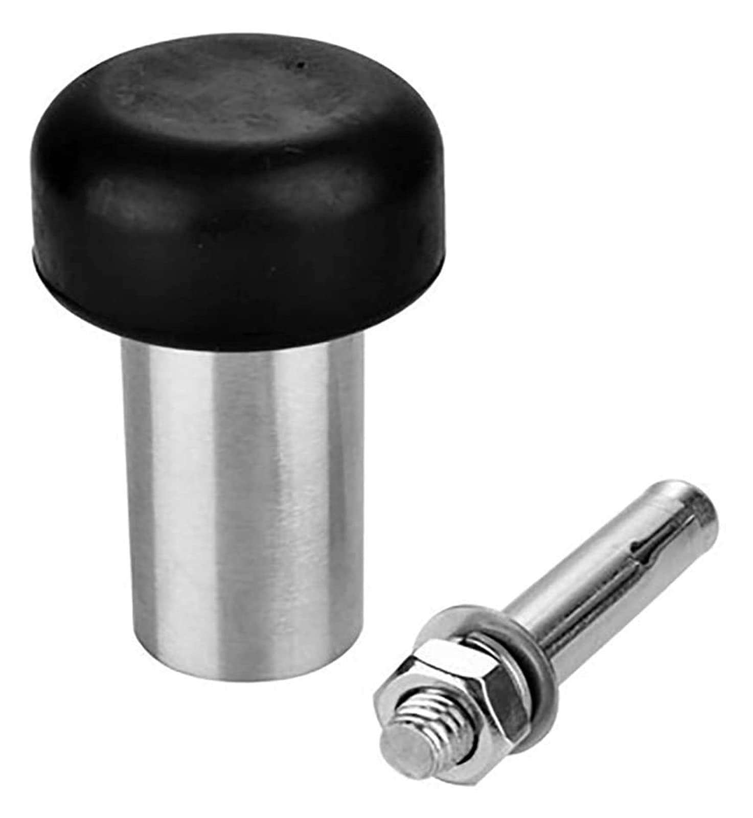 Topes de puerta de seguridad de acero inoxidable con tope de goma de 45mm