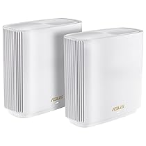 ASUS ZenWiFi XT9 2 Pack, AX7800 Tri-band Whole House WiFi 6 Mesh System, fino a 530 m2, WiFi a 7,8 Gbps, 3 SSID, sicurezza di rete e controllo genitori, porta 2.5G, colore bianco