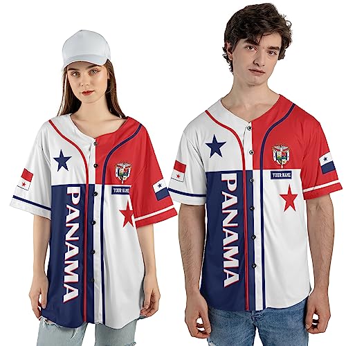 Personalized Name Panama Baseball Jersey, Panama Camisa Jersey Shirt Panamanian Flag Pride Jersey for Men and Women miniatura 6