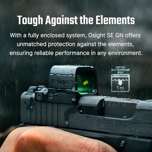 Image of OSIGHT SE Enclosed Micro Reflex Sight - 2 MOA Dot & 32 MOA Circle Dual Reticle, RMSc /K Footprint Compatible, Compact Enclosed Red Dot Sight for Concealed Carry