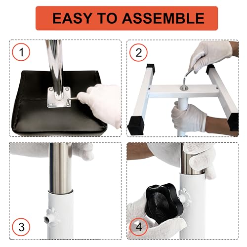 Image of Pedicure Stand Stool Footrest Stand Adjustable Height Technician SPA Beauty Stand Stool with Non-Slip SPA Salon Home Equipment Black