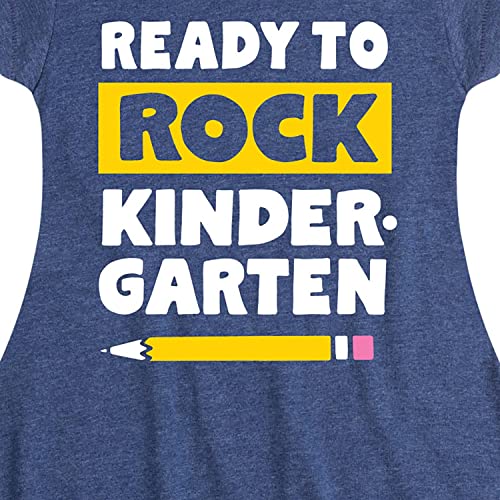 Instant Message - Ready to Rock Kindergarten - Toddler and Youth Girls Fit and Flare Dress3