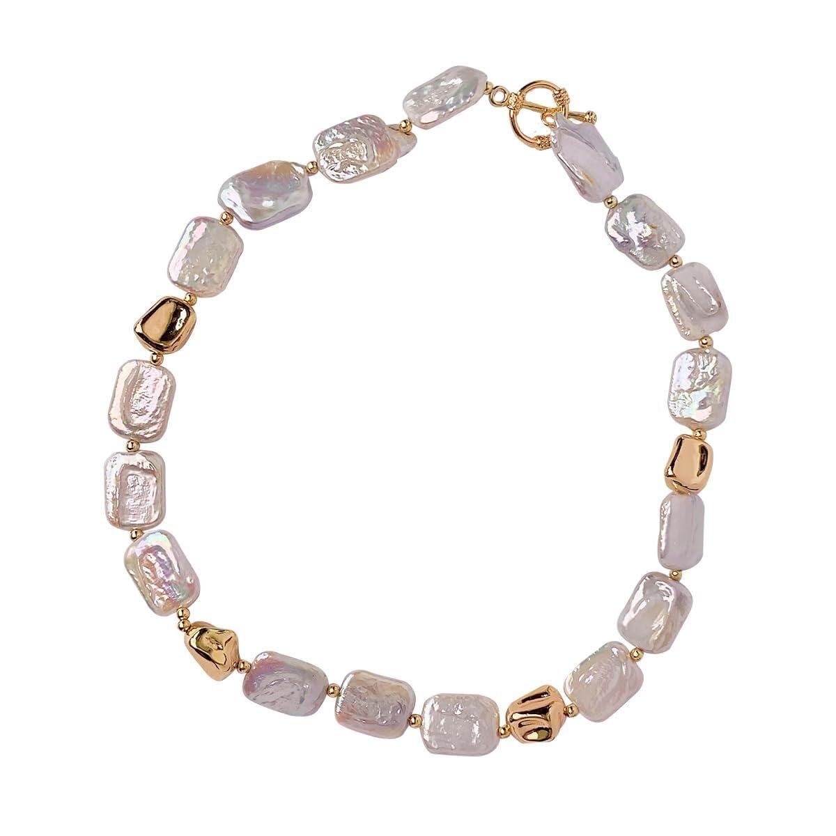 Collana di Perle Accessori di Abbigliamento Collana Di Perle Barocche Da Donna Collana Di Perle Irregolari Collana Di Gioielli Gioielli per le Donne
