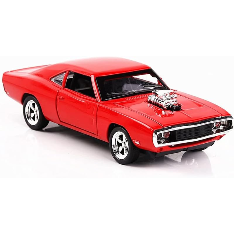 Image of Kids Model 1:32 Fast & Furious 7 Die Cast Metal Car Pull Back Action Opening Doors with Realistic Engine Sound Lights Toy Car Gift for Boys - Red