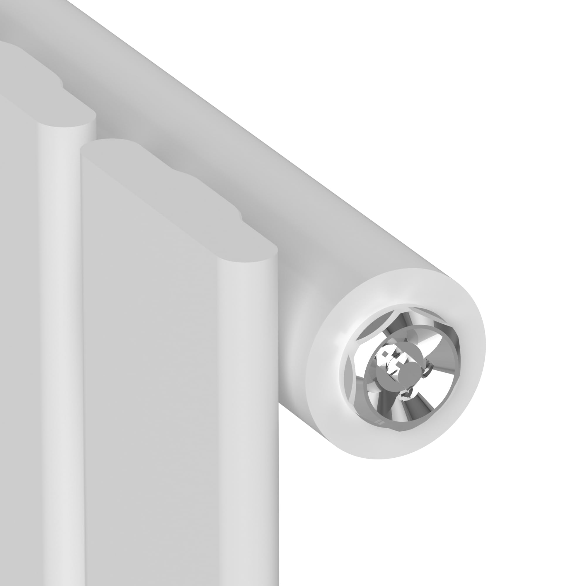 [neu.haus] Radiadores de Panel Monocapa Radiador de Diseño Plano Calefactor de Baño Salón de Agua Caliente de Pared Conexión Inferior Central 459W Acero 60 x 60 cm - Blanco