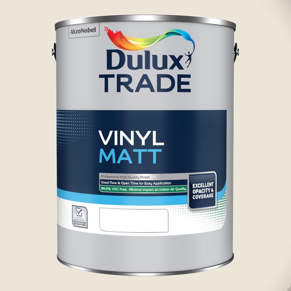 Paint Stop Mixed Colour Dulux Trade Vinyl Matt Ochre White 5L