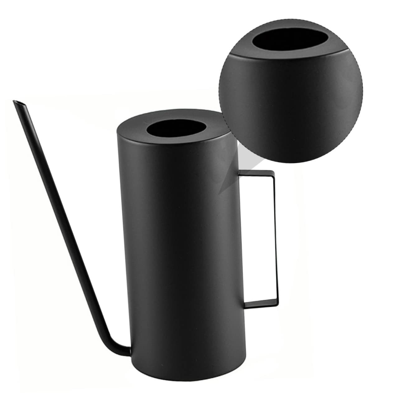 Regadera Acero Inoxidable de Gran Capacidad Negra de Plantas