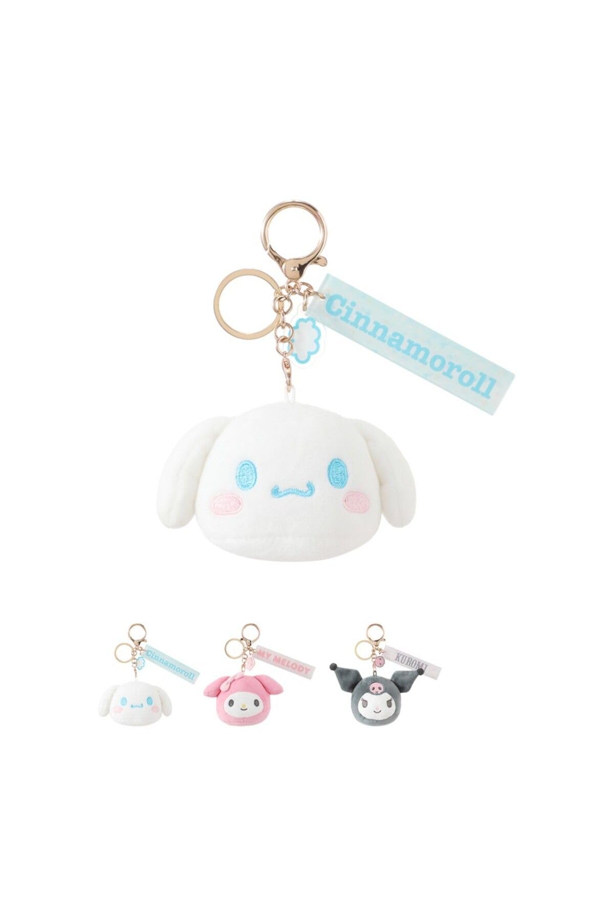 MINISOSanrio characters Collection Head-shaped Plush Pendant (3 Assorted Models)