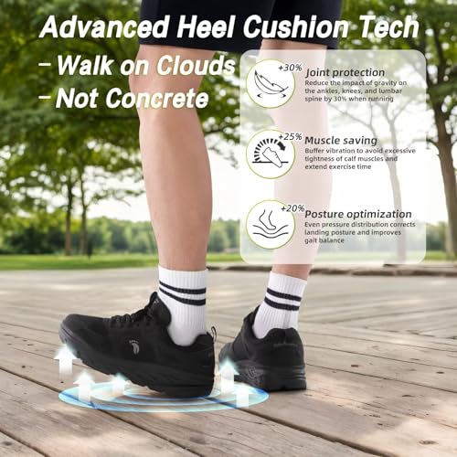Image of Men's Orthopedic Diabetic Wide Toe Box Walking Shoes: Comfortable Arch Support Plantar Fasciitis Orthotics Sport Shoes, Swollen Feet Casual Running Tennis Sneakers for Foot and Heel Pain Relief