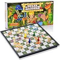 ColorGo Magnetic Snakes and Ladders Board Games with Folding Board Travel Games Set for Kids and Adults (Magnetic Snakes and Ladders Set) - 9.76 Inches