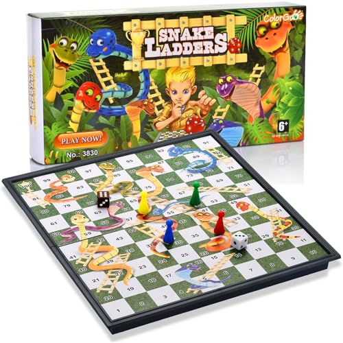 Magnetic Snakes and Ladders juego de mesa magnético miniatura 1