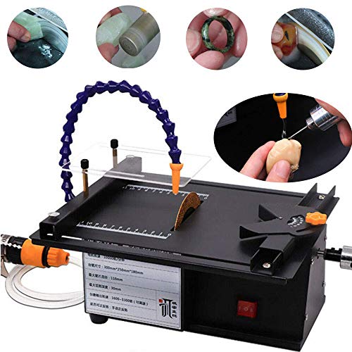 4YANG Water Cooling Gem Polishing Saw Kit, Jewelry Stone Polishing Machine Adjustable Speed Gem Grinding Machine