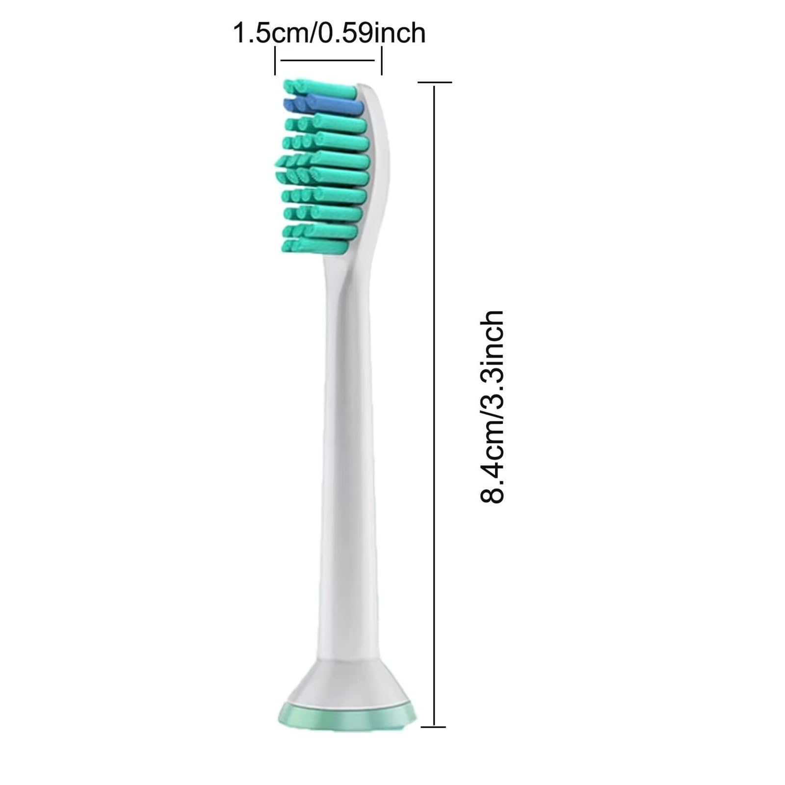 Testine di ricambio, compatibile con Philips, 1100 2100 | 4100 4300 5100 5300 6100 6500, HX6011 HX6013 HX6014 HX6016 HX6017, 4-12 pz(12pcs)