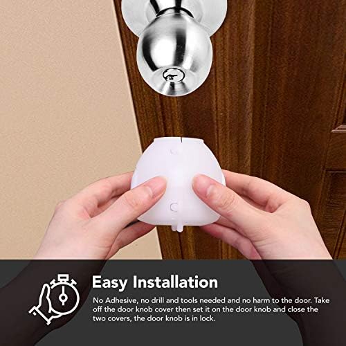 EUDEMON 4 Pack Baby Safety Door Knob Covers Door Knob Locks — view 6