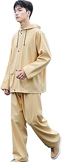 Rain Suit Waterproof | Ergonomic Hooded Rain Suits for Men,Hooded Jackets Coveralls Pants Reflective Design for Boys Ladie...