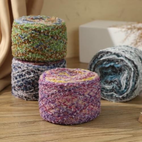 Lana suave Casere Mohair de 100g con acabado multicolor esponjoso para tejer 3