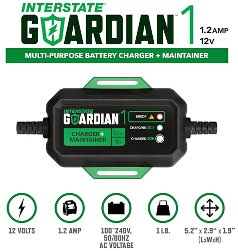 Image of Interstate Batteries 12V Battery Charger & Maintainer 1.2A