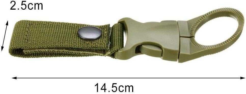 Hanging Bottle Buckle Clip Carabiner,Portable Mineral Water Bottle Ring Holder Keychain Belt Webbing Strap for Outdoor Camping Hiking Traveling
