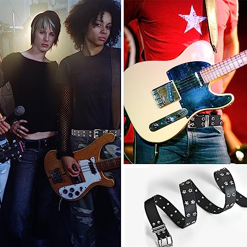 Grommet PU Leather Belts Y2K Punk Waist Belts Adjustable Waist Belt Rock Niche Design Belt for Women4