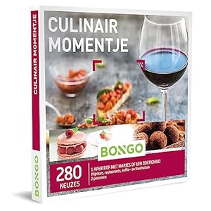 Bongo Bon – Culinair Momentje | Cadeaubonnen Cadeaukaart cadeau voor man of vrouw | 280 culinaire momentjes in wijnbars, restaurants of koffie- en theehuizen