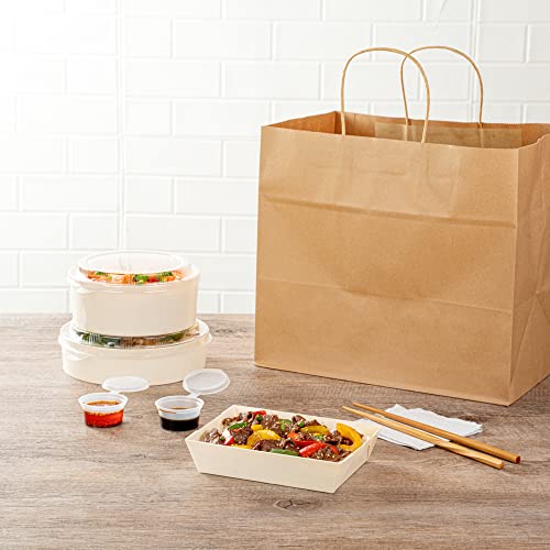 Taipei 20 Ounce Compostable Food Containers, 100 Rectangle Wooden Bento Boxes - Flare, Grease Resistant, Natural Poplar To Go Boxes, Disposable - Restaurantware #TOP6