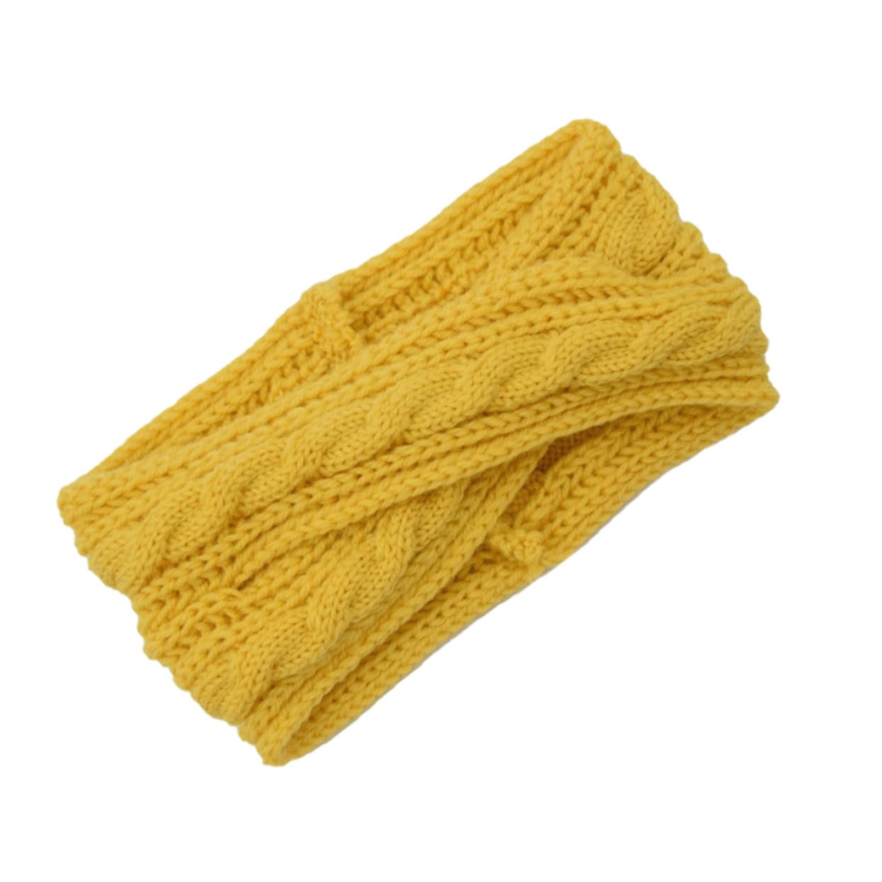FRCOLOR 6pezzi Fasce Per Lana Tricotata Di Cerchietti Incrociati Nero Bianco e Giallo Per Donne Accessori Versatili Per Acconciature e Benessere Per Trucco e Spa