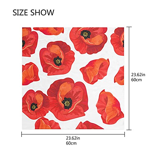 Poeticcity Women Silk Scarf Hair Wrap Shawl Chiffon Stole Square Scarves Headscarf2