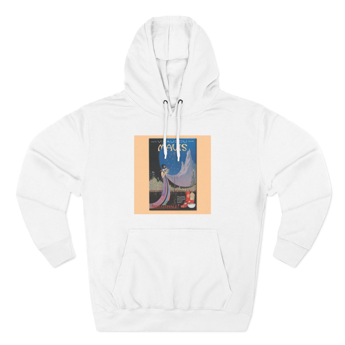 Vivaudou Mavis Summer Fragrance Perfume Poster Three-Panel Fleece Hoodie White/L